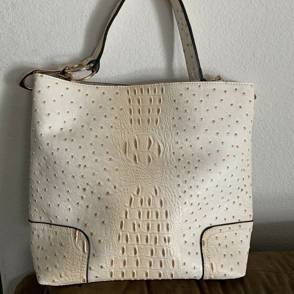 LG Le Miel Handbags - LG Le Miel Embossed Vegan Ostrich Classic Hobo